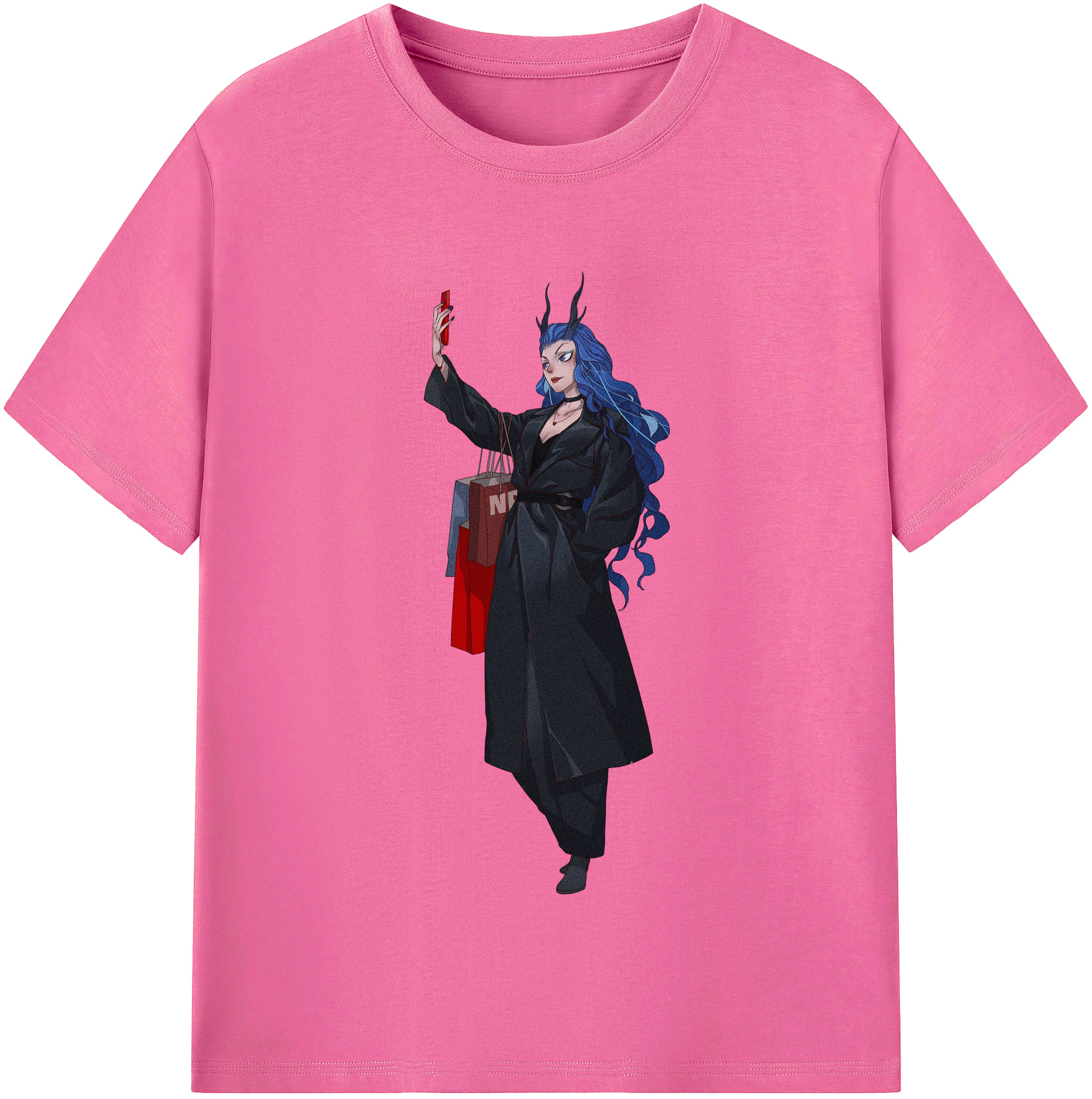 （画像用） Ne Zha 2 ナタ 魔童の大暴れ レディースカジュアルプリントTシャツ（綿100％）